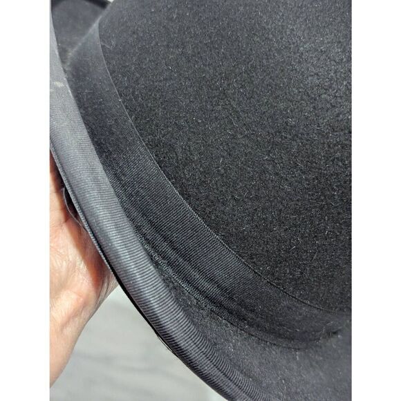 Christy\'s Of London Unisex Black Fur Wool Felt Feather Adorned Bowler Hat Size 7 main image 8